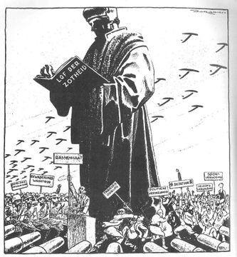 Karikatuur van Jordaan in De Groene Amsterdammer 1936 