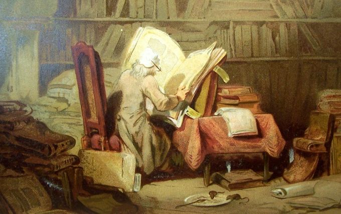 Le Bibliophile dans son cabinet (Wattier, 1874)