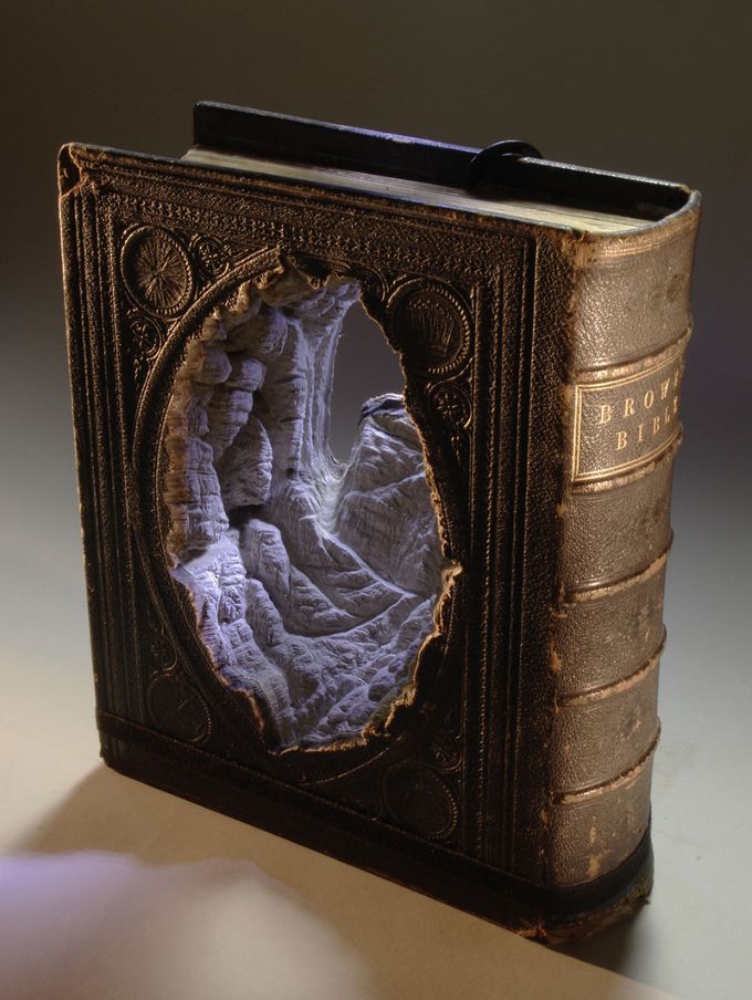Book Sculpture, zoals je er veel vindt op internet